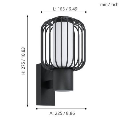 Eglo - Udendørs væglys 1xE27/28W/230V IP44