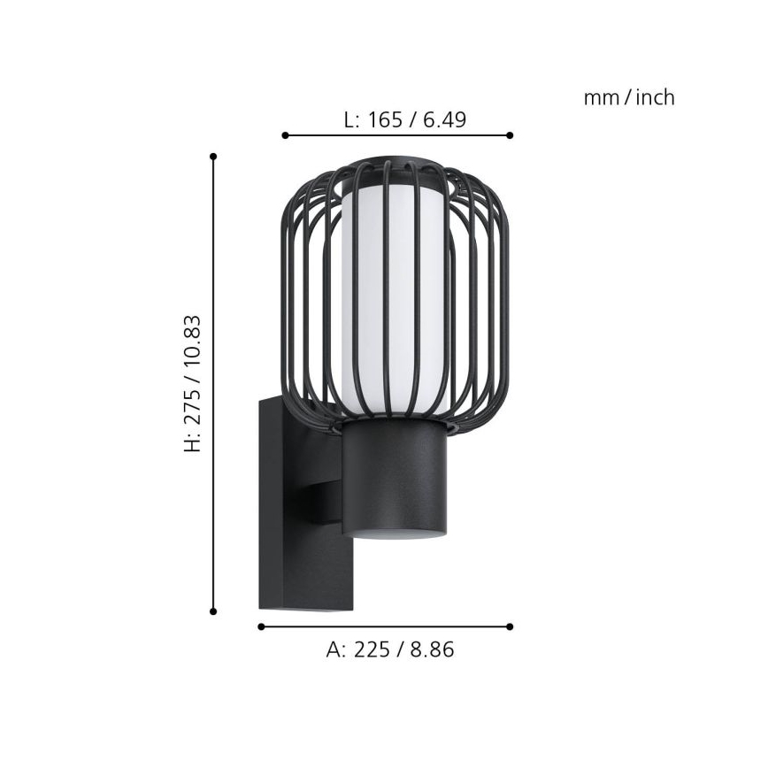 Eglo - Udendørs væglys 1xE27/28W/230V IP44