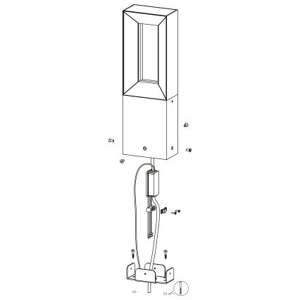 Eglo - LED udendørslampe 2xLED/5W/230V IP44 34 cm