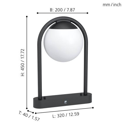 Eglo - Udendørslampe 1xE27/28W/230V IP44