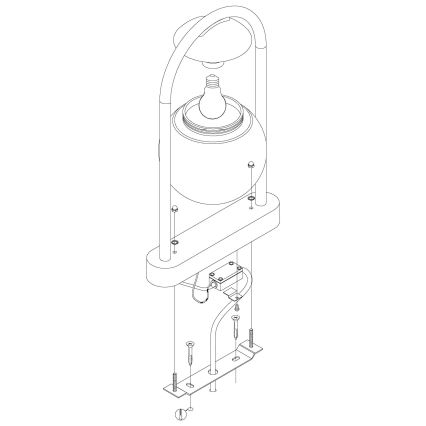 Eglo - Udendørslampe 1xE27/28W/230V IP44