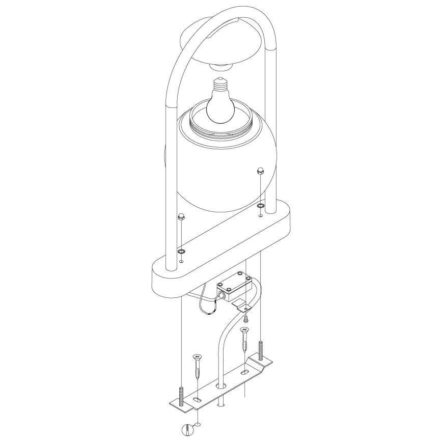 Eglo - Udendørslampe 1xE27/28W/230V IP44