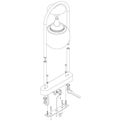 Eglo - Udendørslampe 1xE27/28W/230V IP44