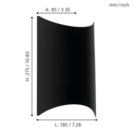 Eglo - LED Udendørs væglys LED / 10W / 230V IP44