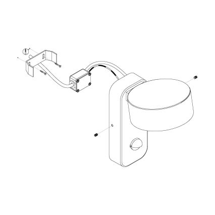 Eglo - LED udendørs væglys med sensor LED / 6W / 230V IP44