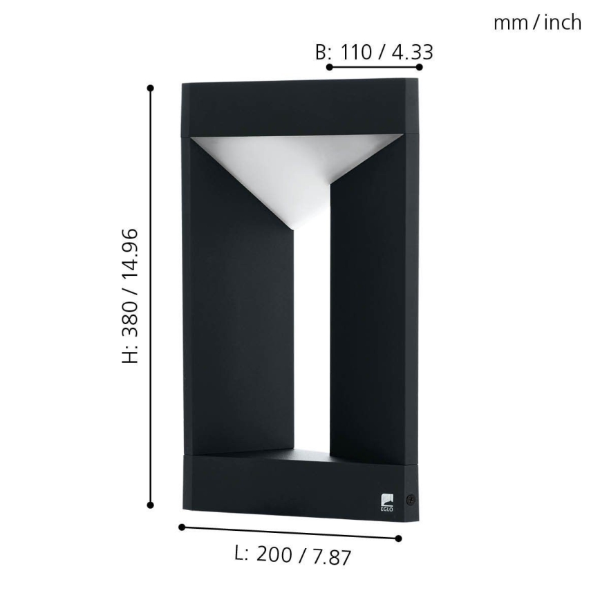 Eglo - Udendørs LED væglampe LED/10W/230V IP54