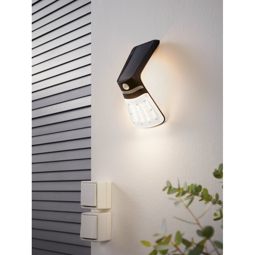 Eglo - Solcellelampe med sensor LED/2W/3,7V 1200 mAh IP44