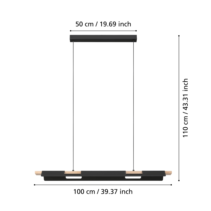 Eglo - LED dæmpbar pendel på kabel LED/27W/230V
