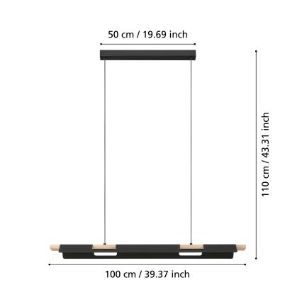 Eglo - LED pendel dæmpbar LED/27W/230V ZigBee