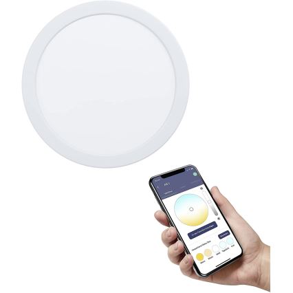 Eglo - Dæmpbar LED-indbygningsarmatur til badeværelse LED/16,5W/230V IP44 ZigBee Ø 21,6 cm