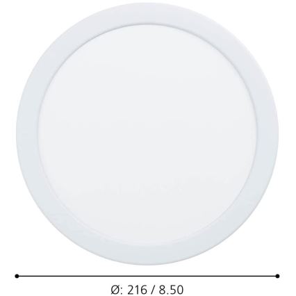 Eglo - Dæmpbar LED-indbygningsarmatur til badeværelse LED/16,5W/230V IP44 ZigBee Ø 21,6 cm