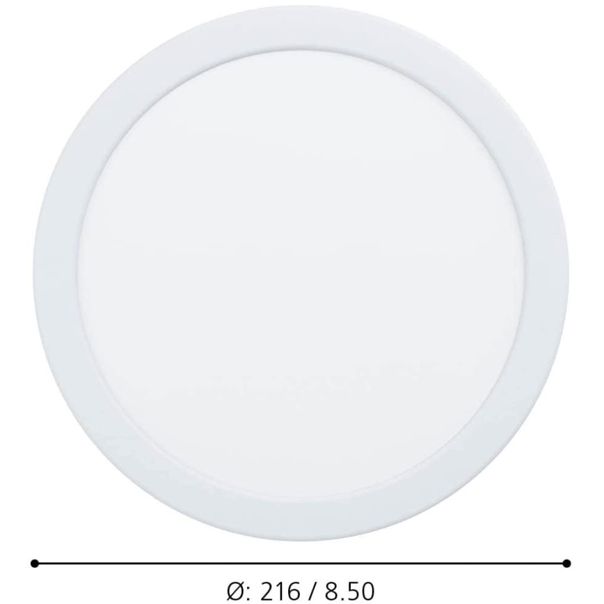 Eglo - Dæmpbar LED-indbygningsarmatur til badeværelse LED/16,5W/230V IP44 ZigBee Ø 21,6 cm