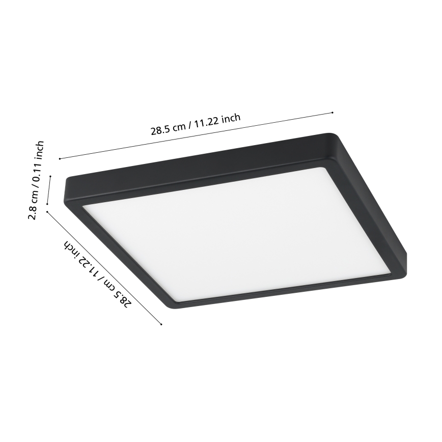 Eglo - Dæmpbar LED-badeværelseslampe LED/19,5W/230V IP44 ZigBee 28,5x28,5 cm