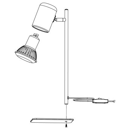 Eglo - LED bordlampe 1xGU10/4,5W/230V hvid