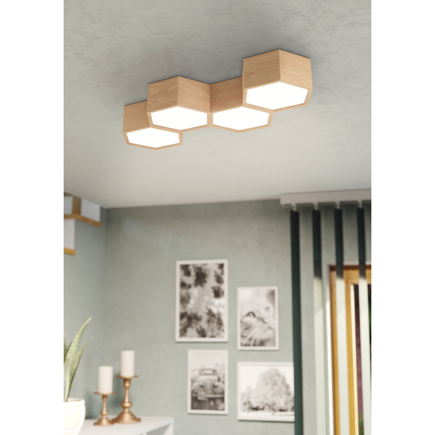 Eglo - Loftlampe 4xE27/9W/230V