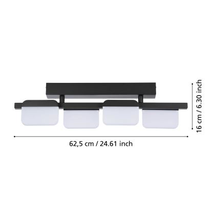 Eglo 98874 - LED dæmpbar overflademonteret loftlampe ERVIDEL 4xLED/4,5W/230V