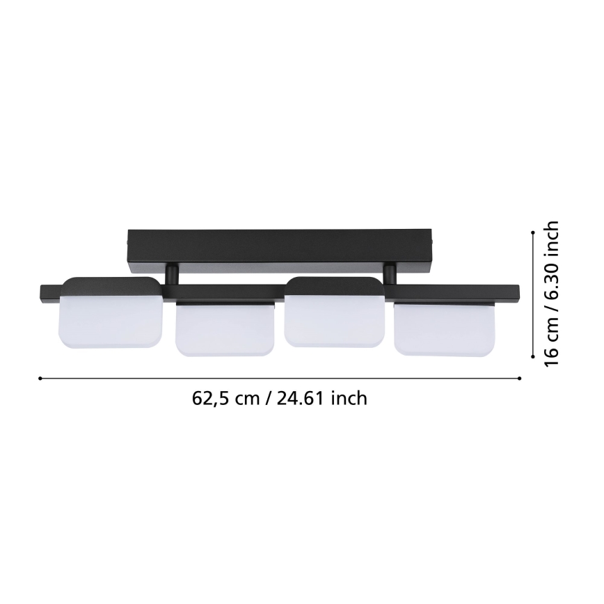 Eglo 98874 - LED dæmpbar overflademonteret loftlampe ERVIDEL 4xLED/4,5W/230V