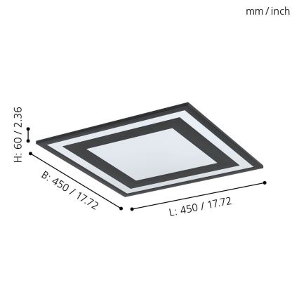 Eglo - LED loftlampe LED/24W/230V