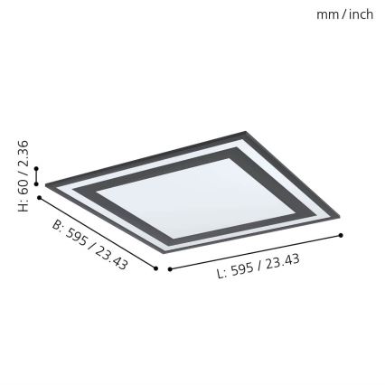 Eglo - LED loftlampe LED/36W/230V