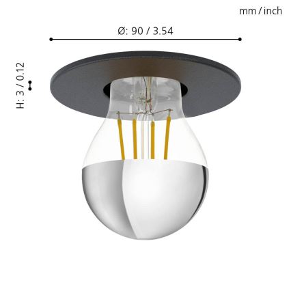 Eglo - Loftlampe 1xE27/40W/230V