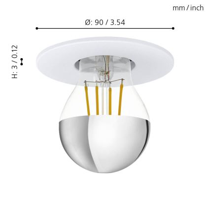 Eglo - Loftlampe 1xE27/40W/230V