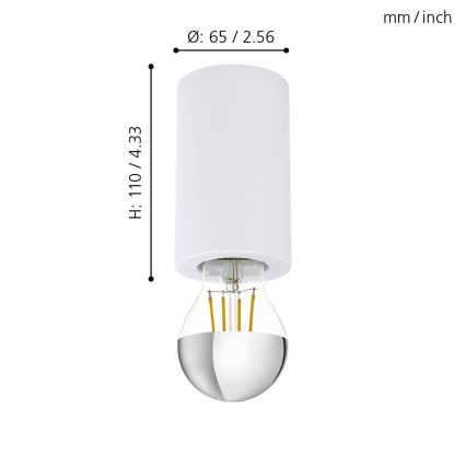 Eglo - Lofts lys 1xE27/40W/230V