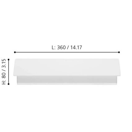 Eglo - LED væglampe LED/12W/230V