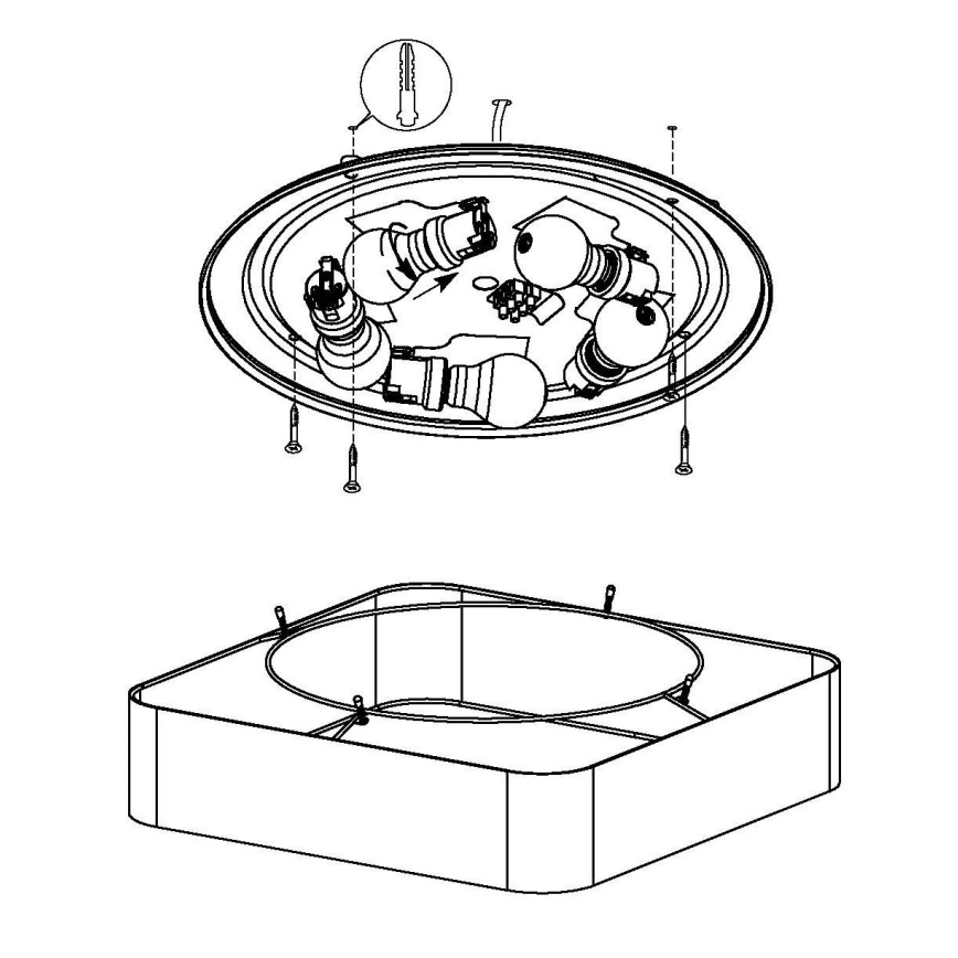 Eglo - Lofts lys 5xE27/25W/230V