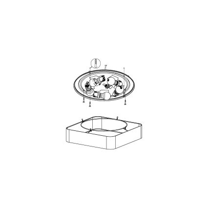 Eglo - Lofts lys 5xE27/25W/230V