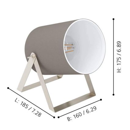 Eglo - Bordlampe 1xE27/25W/230V
