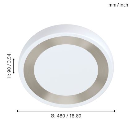 Eglo - LED loftsbelysning LED/22W/230V