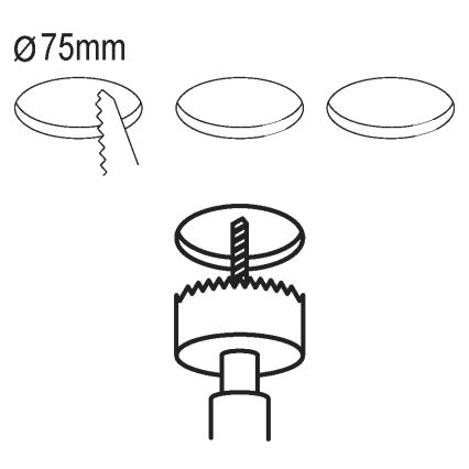 Eglo - LED indbygningslamper 3 stk. FUEVA 5 1xLED/2,7W/230V