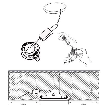 Eglo - LED indbygningslampe LED/2,7W/230V