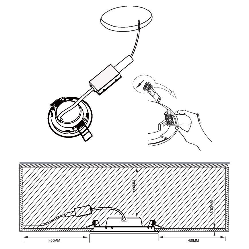 Eglo - LED indbygningslampe LED/2,7W/230V
