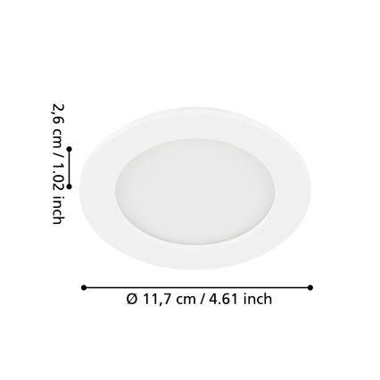 Eglo - LED indbygningslampe LED/5,5W/230V