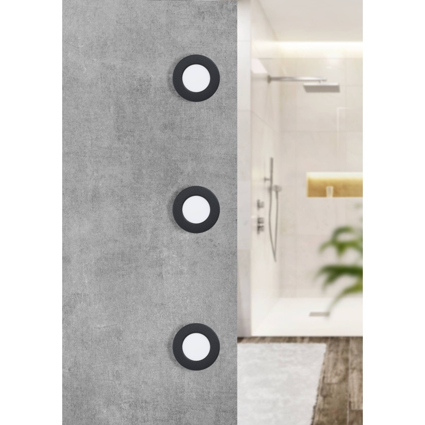 Eglo - LED indbygningsspot til badeværelse LED/2,7W/230V IP44 Ø 8,6 cm