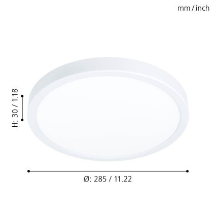 Eglo - LED loftsbelysning LED/20W/230V