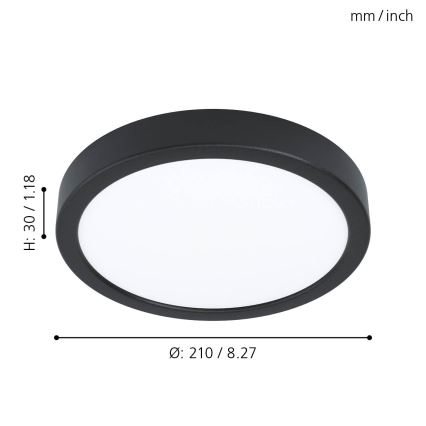 Eglo - LED loftlampe LED/16,5W/230V Ø 21 cm