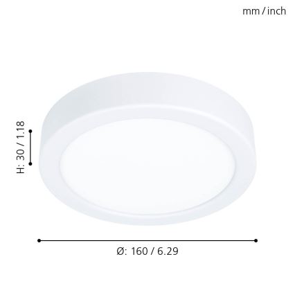 Eglo - LED-loftlampe LED/10,5W/230V Ø 16 cm