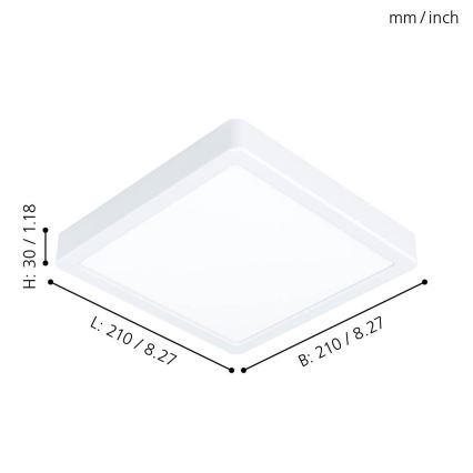 Eglo - LED loftsbelysning LED/16,5W/230V