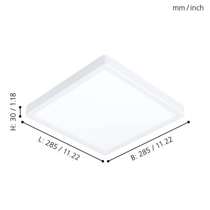 Eglo - LED loftsbelysning LED/20W/230V