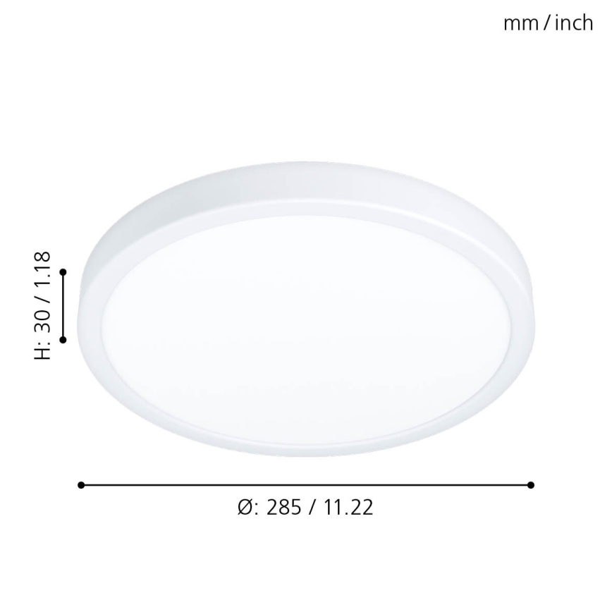 Eglo - LED loftlampe til badeværelse LED/20W/230V IP44