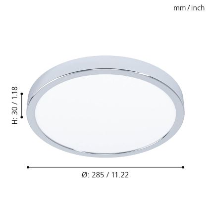 Eglo - LED Badeværelse loftslys LED / 20W / 230V IP44