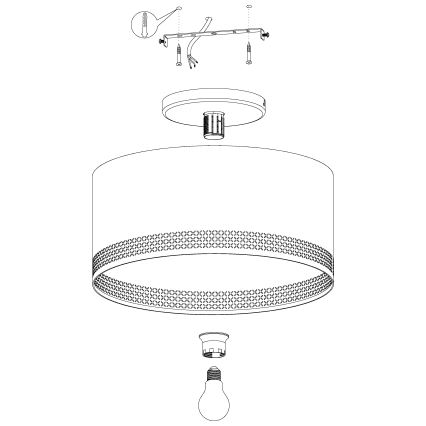 Eglo - Loftlampe 1xE27/40W/230V