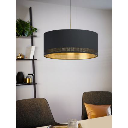 Eglo - Lysekrone i en snor 3xE27/40W/230V