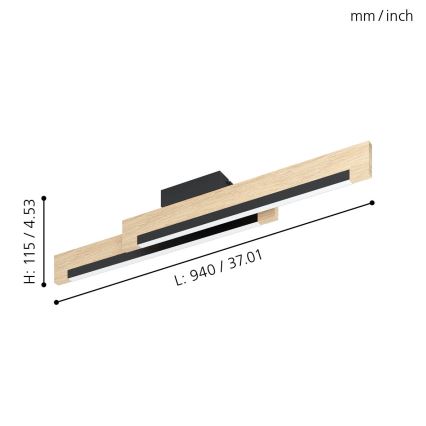 Eglo - LED loftlampe dæmpbar 2xLED/10W/230V