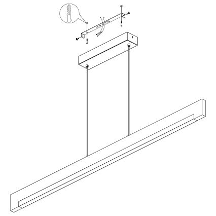 Eglo - LED pendel dæmpbar LED/25.5W/230V