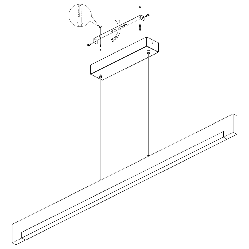Eglo - LED pendel dæmpbar LED/25.5W/230V