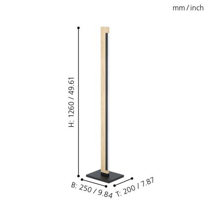 Eglo - LED gulvlampe dæmpbar LED/22W/230V