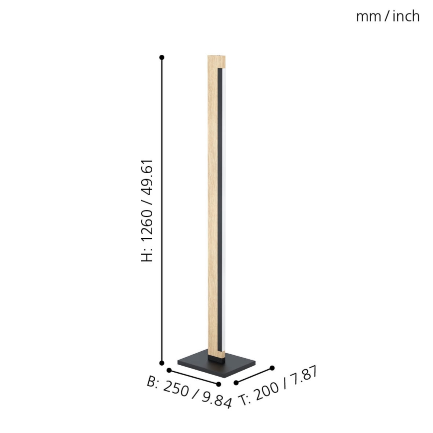 Eglo - LED Dæmpbar touch-funktion gulvlampe CAMACHO LED/22W/230V